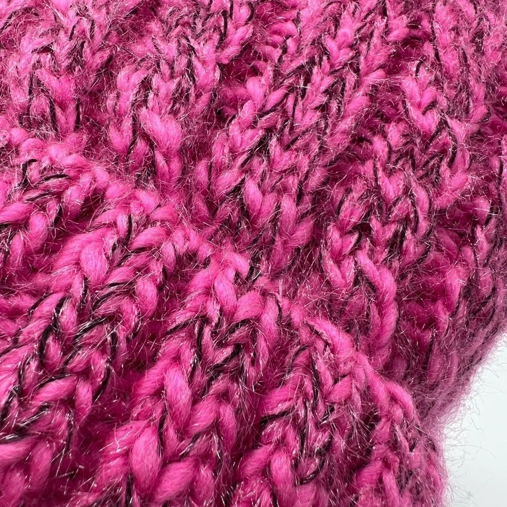 Girls Pink Winter hat with pom pom and lining
